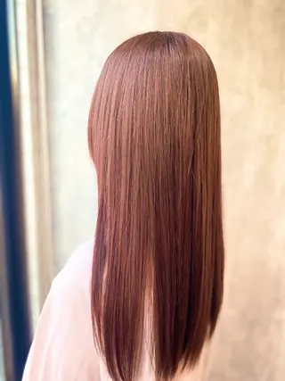 ロング カラー 詩乃🎀ピンク 暖色系🫧レイヤーのヘアスタイル