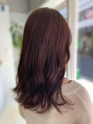 セミロング カラー 菊地 美憂のヘアスタイル