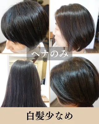 ショート 無料モデル/白髪染め /ヘナ/吹田市千里山のヘアスタイル