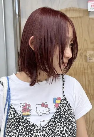 ミディアム 《ボブ・パーマ》 くりーわ🌰ゆいなのヘアスタイル