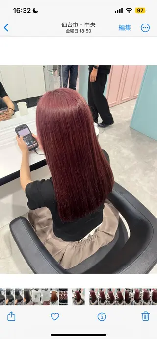 ロング カラー みう/仙台/暖色/ 艶髪/顔周りカット/のヘアスタイル