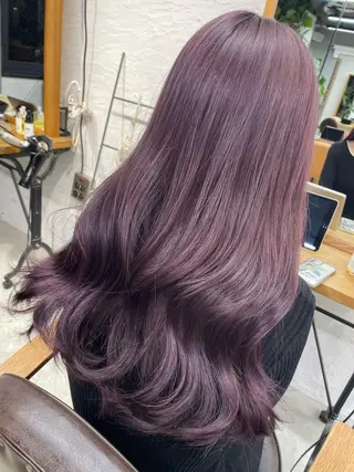 ロング カラー unico.所属・韓国ヘア/暖色カラー 新美多英のヘアスタイル