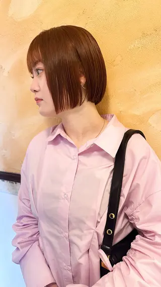 ミディアム カラー 竹内啓太 ボブのヘアスタイル