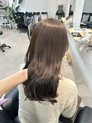 セミロング カラー 韓国ボブ/レイヤー/ ハイトーン/まなみのヘアスタイル