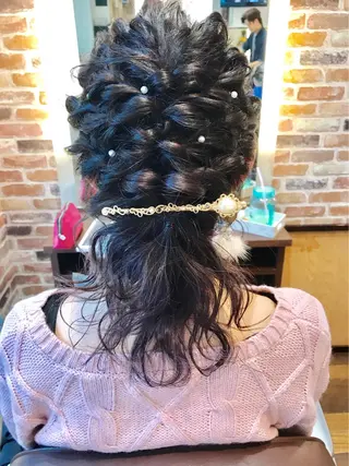 カラー ヘアアレンジ chic.🍋 Kirariのヘアスタイル