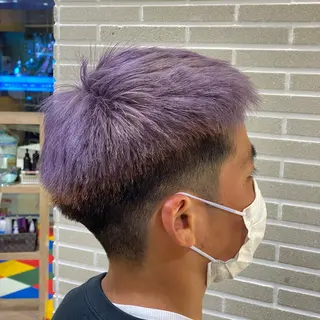 カラー メンズ 赤本悠斗波巻きパーマ メンズパーマのヘアスタイル