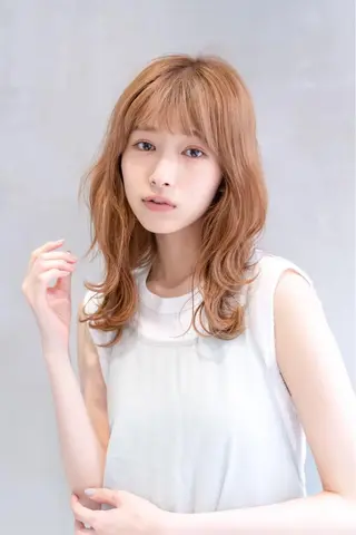 ミディアム カラー サイエンスアクア/艶 髪/レイヤー/清水のヘアスタイル