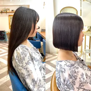 ショート カラー レイヤーカット /透明感カラー西田のヘアスタイル