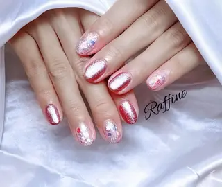 ネイル RAFFINE 月🦋🩵のネイルデザイン