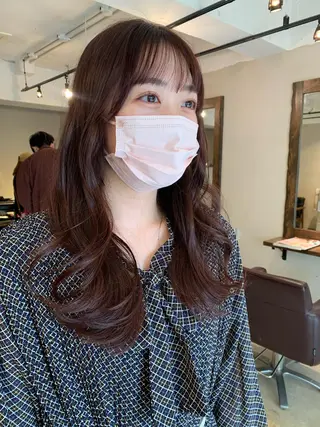 ロング カラー 透明感/オリーブ/ グレージュ/YUKAのヘアスタイル