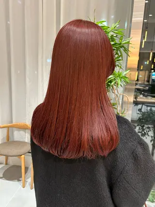 ロング カラー 風香🪼レイヤー カット/艶カラーのヘアスタイル