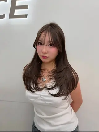 カラー 透ける透明感カラー 🎀anju/渋谷のヘアスタイル