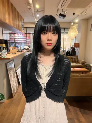 セミロング カラー drop /Hiroto✩.*のヘアスタイル