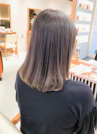 ミディアム カラー モテ髪透明感❤️ デイズヘアカラーのヘアスタイル