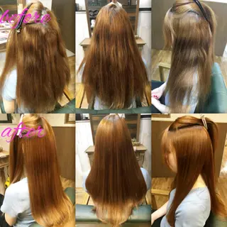 ロング パーマ ブリーチ縮毛矯正/ デサキ ショウヘイのヘアスタイル