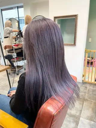 ロング カラー ~tie.hair salon所属・Ryoka🌼倉敷/ ハイトーン/レイヤーのヘアスタイル