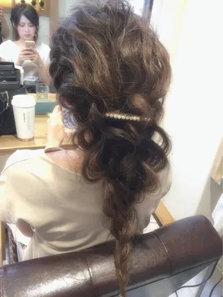 ミディアム セミロング ロング カラー パーマ ヘアアレンジ filo byFeria渋谷所属・縮毛矯正/美髪 髪質改善/石田幸輔のヘアスタイル