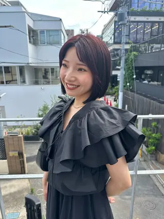 ショート カラー ボブ/似合わせカット /ニュアンスカラーのヘアスタイル