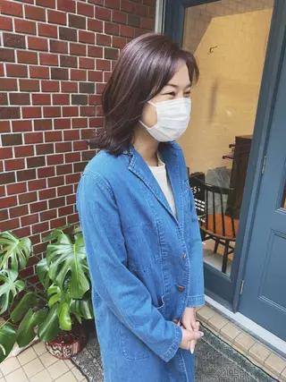 ミディアム カラー tender所属・tender KOZONOのヘアスタイル