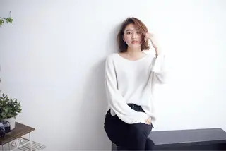 ショート カラー パーマ BEBE所属・ご新規様限定 透明感カラーKANAのヘアスタイル