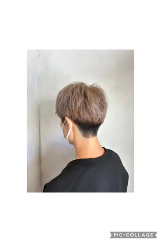 ショート カラー メンズ 髪質改善 すずきひじりのヘアスタイル