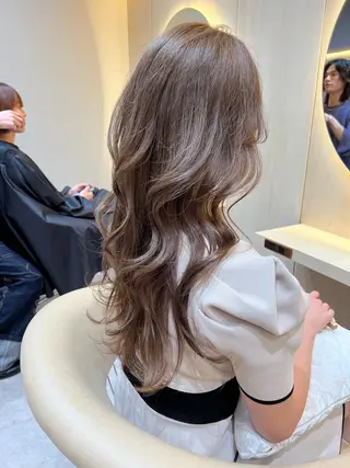 ロング カラー レイヤーカット/ 顔周り 五島巨幹のヘアスタイル