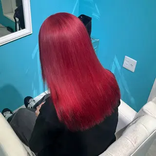 セミロング カラー ケアブリーチ/ 髪質改善/上質艶髪のヘアスタイル