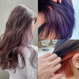 セミロング カラー 佐伯 蓮のヘアスタイル