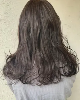 セミロング カラー 似合わせカラー🫶 小川千波のヘアスタイル