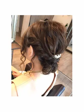 ミディアム ヘアアレンジ TERRACE 福島所属・shi hoのヘアスタイル