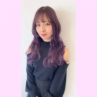 ロング カラー 岐阜グレージュカラー 韓国ヘアLinaのヘアスタイル