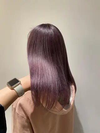 セミロング カラー lulu.表参道所属・似合わせレイヤー✨️ RIEのヘアスタイル