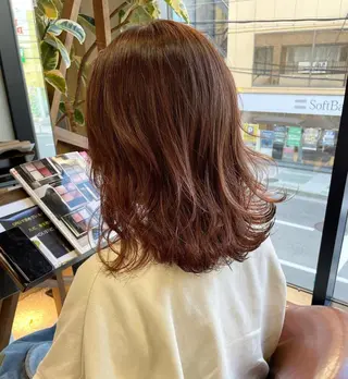 セミロング カラー 竹谷 奈津実のヘアスタイル