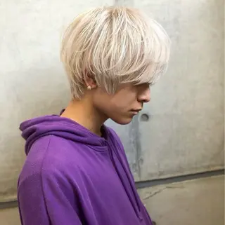 ショート カラー パーマ メンズ 因幡 颯のヘアスタイル