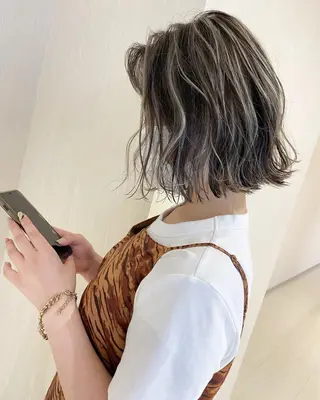 カラー ﾃﾞｻﾞｲﾝｶﾗｰ 🤍ｼﾉﾌﾞ🤍のヘアスタイル
