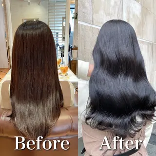 ロング カラー ヘアアレンジ 艶髪/髪質改善/ NATSUKI🍯のヘアスタイル