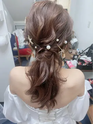 ロング ヘアアレンジ セットサロン      ラフテル所属・大阪/ヘアアレンジ /似合わせset💐のヘアスタイル