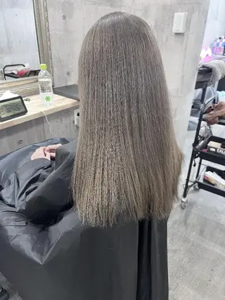 ロング サニーサイド大名 ダブルカラー髪質改善のヘアスタイル