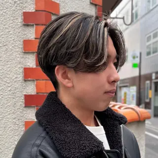 ミディアム メンズ homme, famille raugh【オム・ファミーユ・ラグ】所属・【メンズ特化】パーマ /マッシュ/ヨシダのヘアスタイル