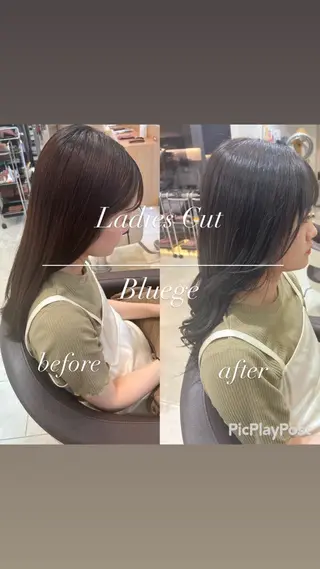 ロング カラー 大人女性ぼかし メンズ強化🦙平作のヘアスタイル