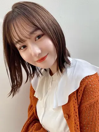 ミディアム カラー 🪭risa 暖色/レイヤー🪭のヘアスタイル