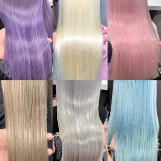 ロング カラー 渋谷🎨ハイトーン× エクステ🎨レンのヘアスタイル