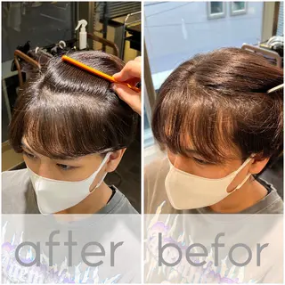 ショート パーマ メンズ 【髪質改善/縮毛矯正 /カラー】ホサカのヘアスタイル