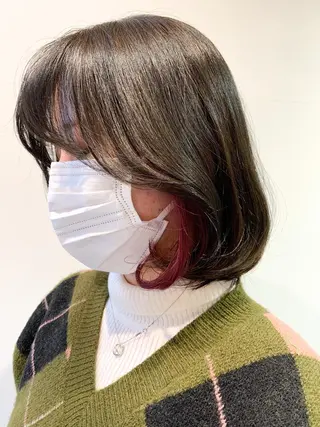 ミディアム ブリーチなしカラー 🌿‬脇黒丸 彩のヘアスタイル