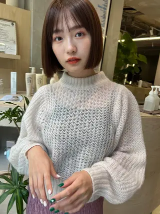 ミディアム 韓国風パーマ/ヘア セット/店長みづきのヘアスタイル