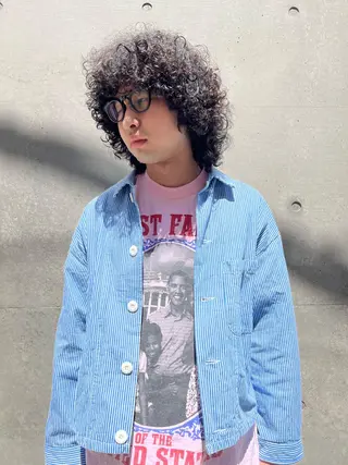 セミロング パーマ メンズ メンズスタイリスト リュウジのヘアスタイル