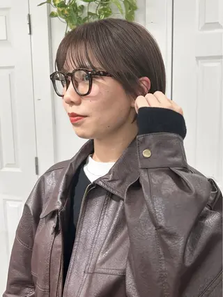 ショート カラー レイヤーボブ/ 艶カラー/サナ🌼のヘアスタイル