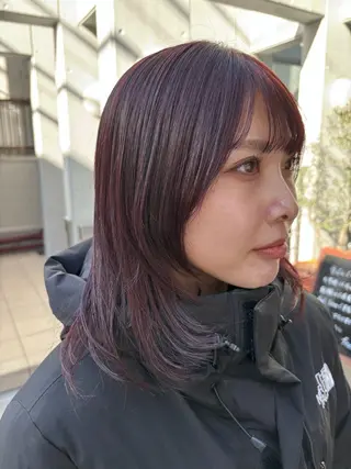 ミディアム カラー しみず さくら🌸のヘアスタイル