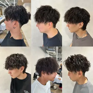 ショート パーマ メンズ 💈メンズ特化 美容師サキ💈のヘアスタイル