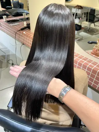 ロング カラー パーマ 髪質改善マスター 長尾勇弥/梅田中津のヘアスタイル